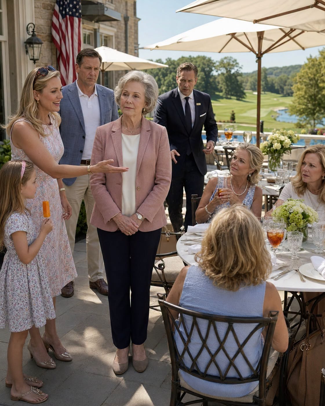 My Daughter-in-Law Walked Me Through Her Country Club Like I Was Someone She Was Embarrassed to Be Seen With. Then, in Front of Her Wealthy Friends, She Smiled and Said, “This Is Harriet. She Used to Clean for the Family.” I Said Nothing. But the Club Manager Was Standing Six Feet Away. He Set Down His Tray, Walked Straight Toward Us, and Said, “Ma’am, I Don’t Think You Know Who Your Mother-in-Law Actually Is…”